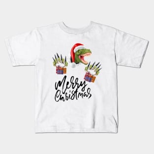 MERRY CHRISTMAS TREE REX Kids T-Shirt